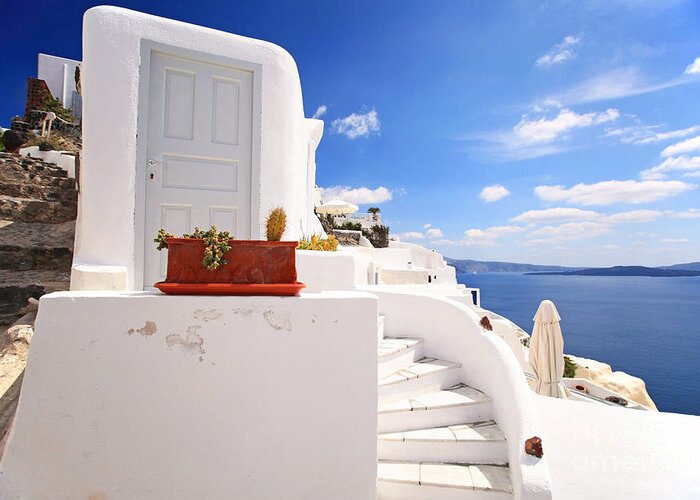 Santorini Greeting Card featuring the photograph Charming architecture by Aiolos Greek Collections