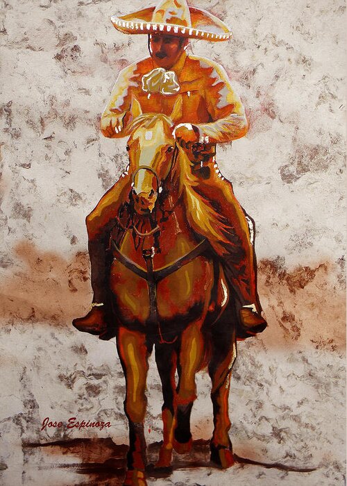 Jarabe Tapatio Greeting Card featuring the painting C . H . A . R . R . O by J U A N - O A X A C A
