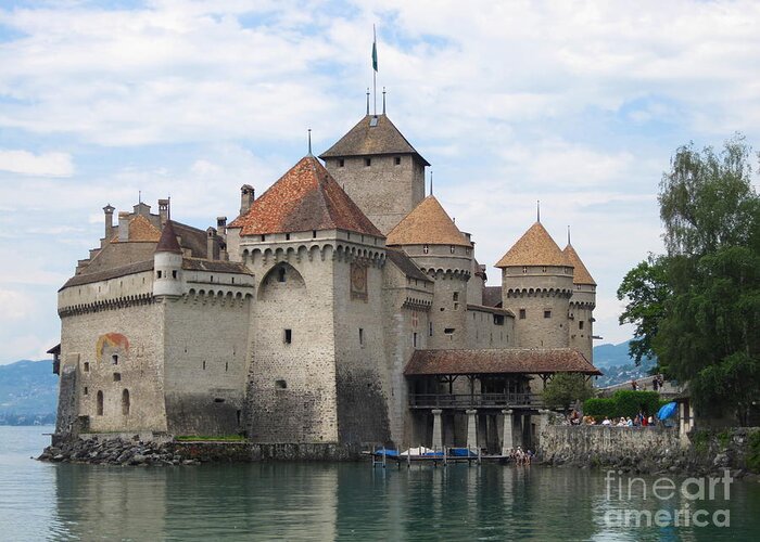 Castle Greeting Card featuring the photograph Chateau de Chillon by Amanda Mohler