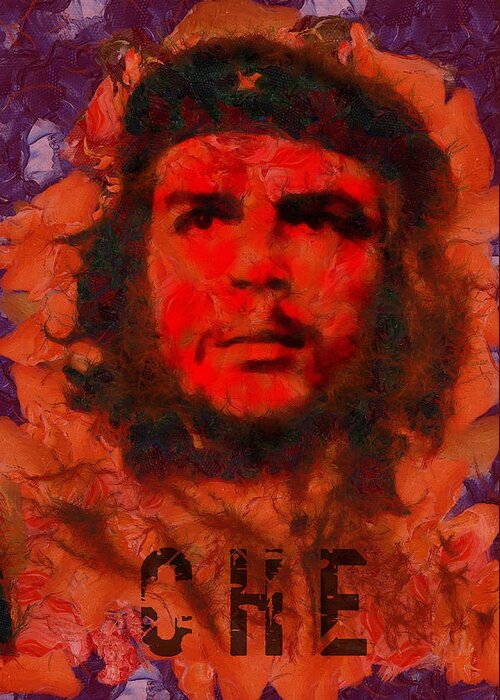 Che Greeting Card featuring the painting Che by Kai Saarto
