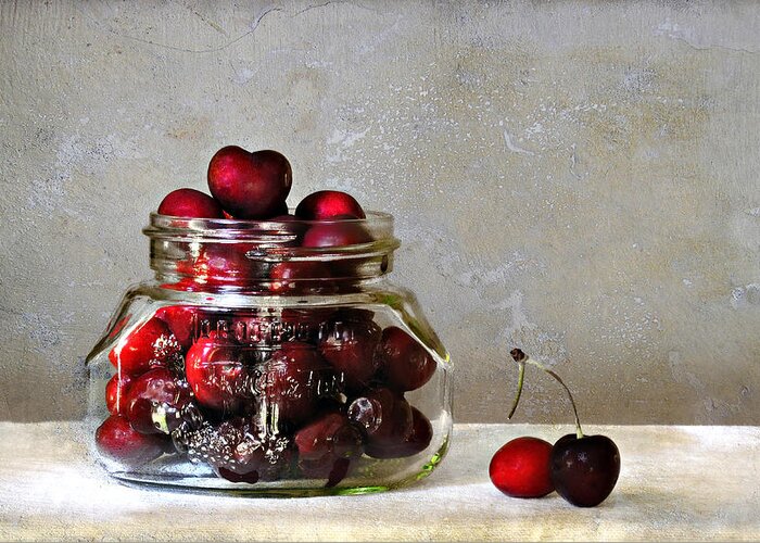 Cherries Greeting Card featuring the photograph Cherries by Carol Eade