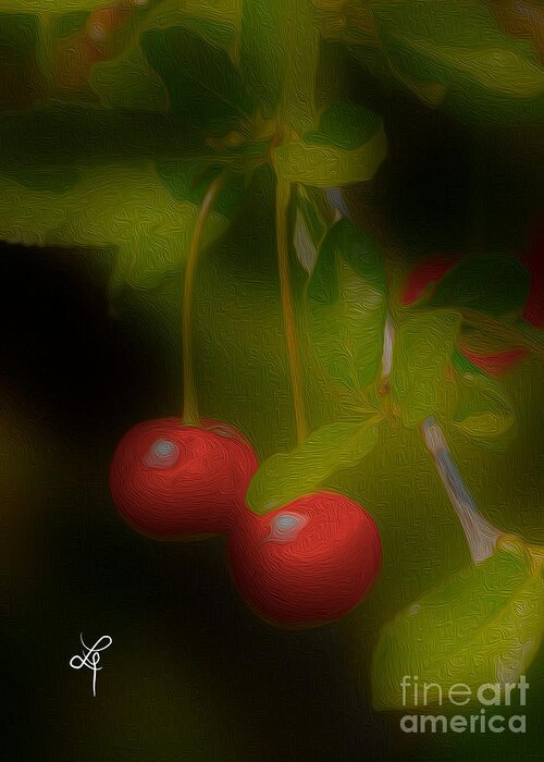 Cherries Greeting Card featuring the photograph Cherries by Leo Symon