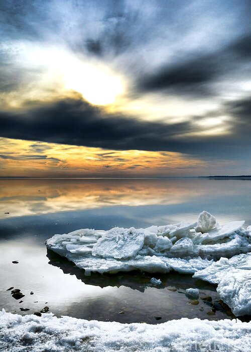 Chesapeake Greeting Card featuring the photograph Chesapeake Bay Winter by Olivier Le Queinec
