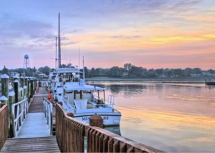 Chesapeake City Greeting Card featuring the photograph Chesapeake City Marina by JC Findley