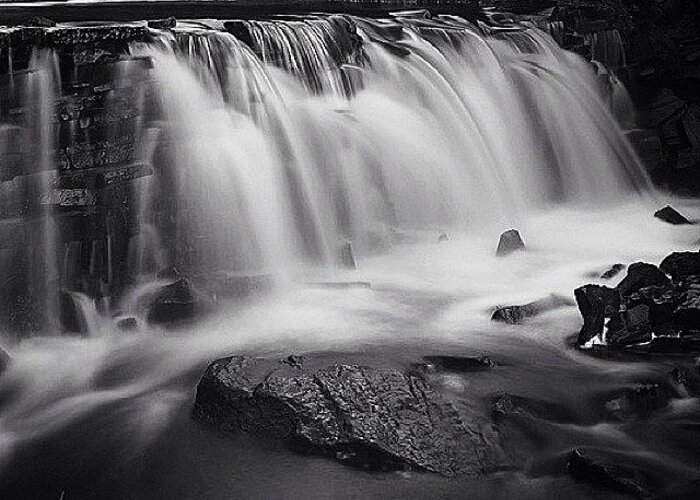 Water Greeting Card featuring the photograph Cheshire Waterfall by Phil Tomlinson