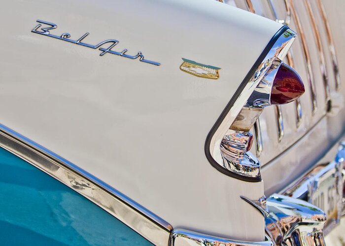 Chevrolet Bel-air Greeting Card featuring the photograph Chevrolet Bel-Air Taillight by Jill Reger