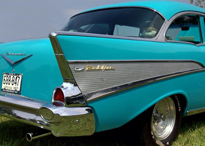 Car Greeting Card featuring the photograph Chevy 1957 Bel Air by Jerry Gammon