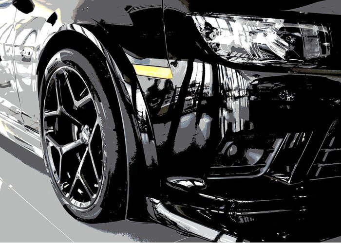 Camaro Greeting Card featuring the photograph Chevy Camaro Z28 Black by Katy Hawk