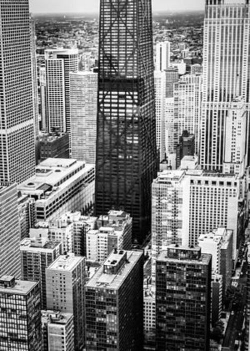 America Greeting Card featuring the photograph Chicago Aerial Vertical Panoramic Picture by Paul Velgos