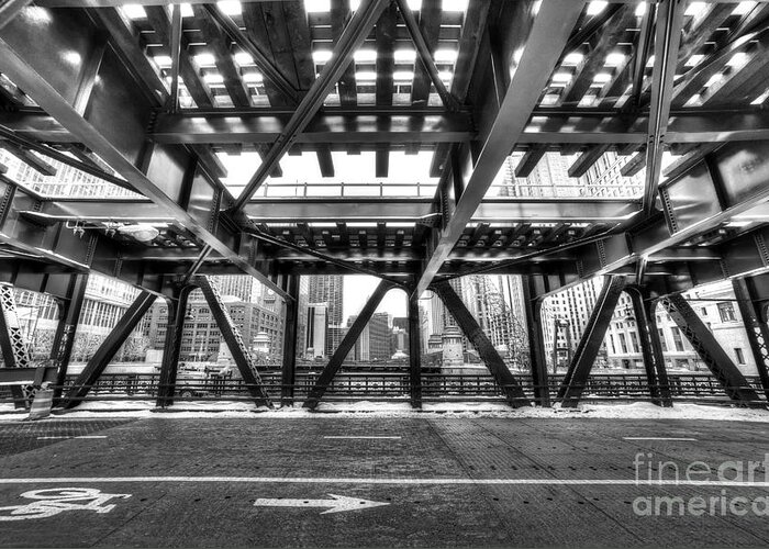 Chciago Greeting Card featuring the photograph Chicago from under A Bridge by Twenty Two North Photography