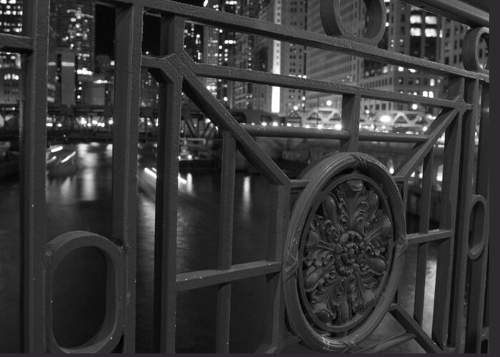  Greeting Card featuring the photograph Chicago River by Miguel Winterpacht