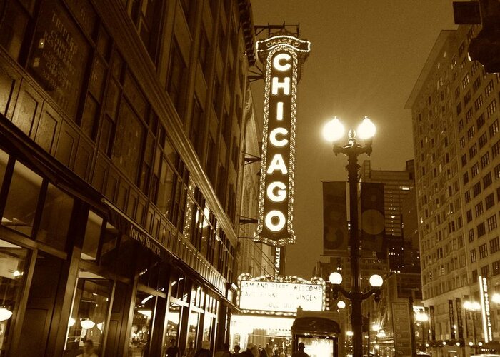 Chicago Greeting Card featuring the photograph Chicago Theatre by Alan Lakin
