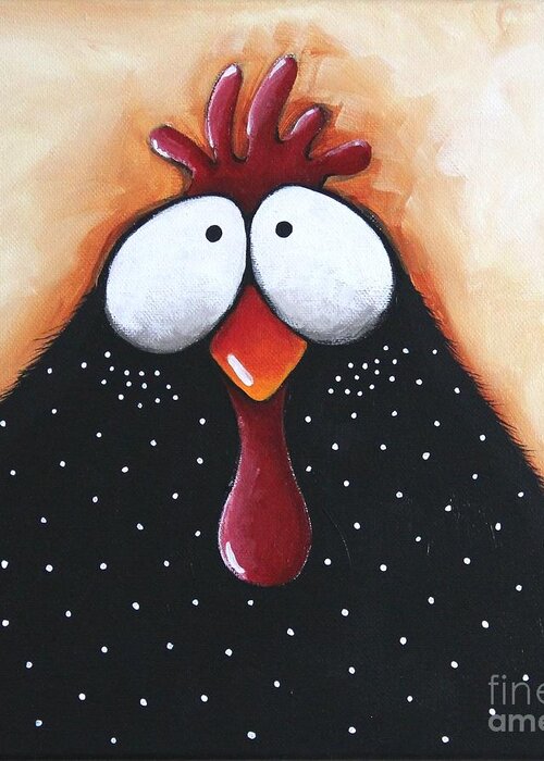 Chicken Greeting Card featuring the painting Chicken Pox by Lucia Stewart