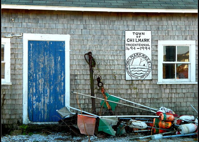Chilmark Greeting Card featuring the photograph Chilmark Dock Shack by Kathy Barney