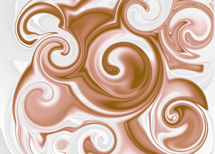 Chocolate Greeting Card featuring the digital art Chocolate Milk Take 2 by Ron Hedges