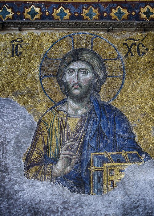 Jesus Greeting Card featuring the photograph Christ Pantocrator III by Stephen Stookey