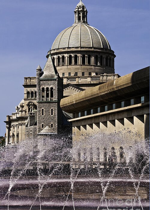 Christian Science Greeting Card featuring the photograph Christian Science Center Boston by Phil Cardamone
