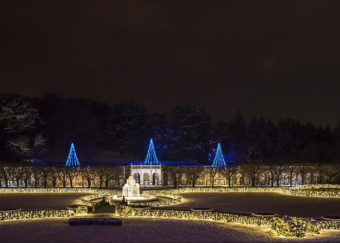 Christmas Greeting Card featuring the photograph Christmas At Longwood by Phil Abrams