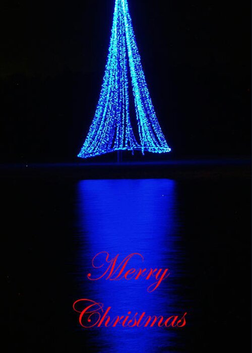 Christmas Card Greeting Card featuring the photograph Christmas in Blue by Bob Johnson