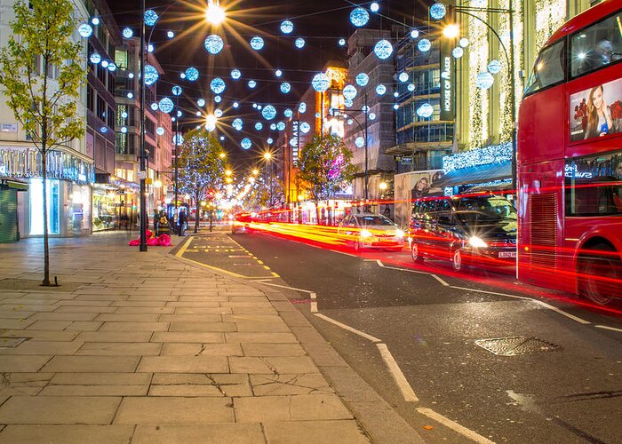 Christmas Greeting Card featuring the photograph Christmas in London by Andrew Lalchan