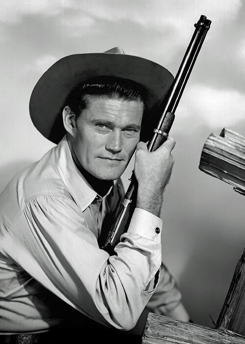 Chuck Connors Greeting Card featuring the photograph Chuck Connors - The Rifleman by Mountain Dreams