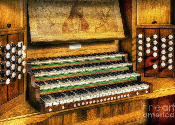 Music Greeting Card featuring the photograph Church Organ Art by Ian Mitchell