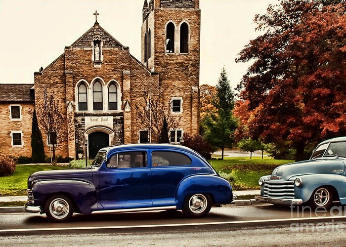 Car Greeting Card featuring the photograph Church by Terry Doyle