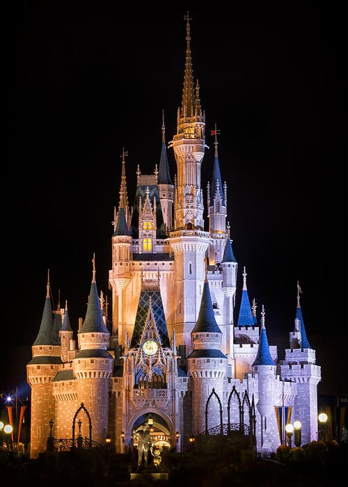 3scape Greeting Card featuring the photograph Cinderella's Castle in Magic Kingdom by Adam Romanowicz