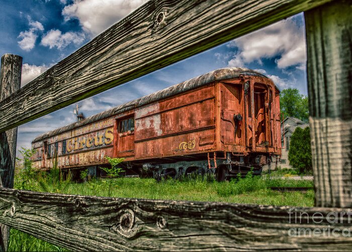 Circus Train Greeting Card featuring the photograph Circus Train by Patricia Trudell