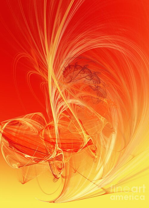 Andee Design Abstract Greeting Card featuring the digital art Citrus Infusion by Andee Design