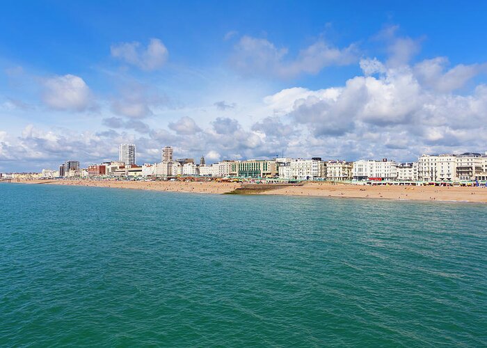 Sussex Greeting Card featuring the photograph Cityscape Of Brighton, Sussex, England by Werner Dieterich