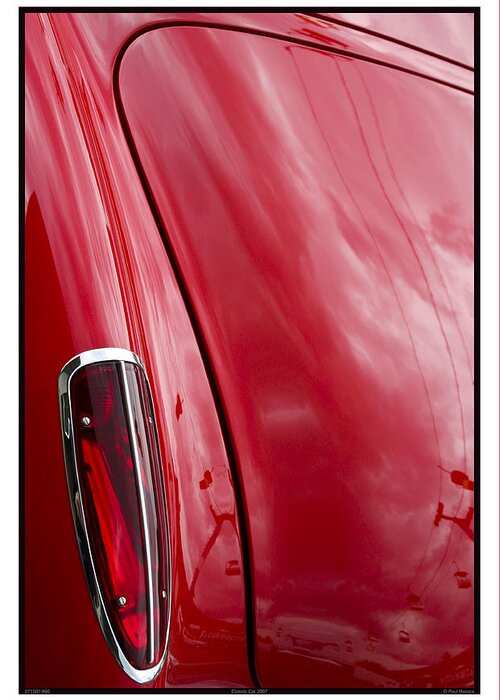 Chevy Greeting Card featuring the photograph Classic Car Red - 07.15.07_890 by Paul Hasara