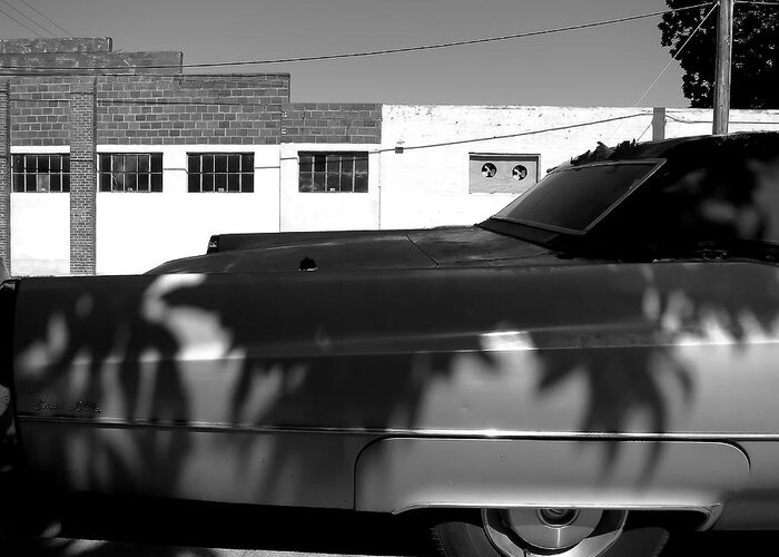 Shadow Greeting Card featuring the photograph Claws on the Coupe deVille by Paul Foutz