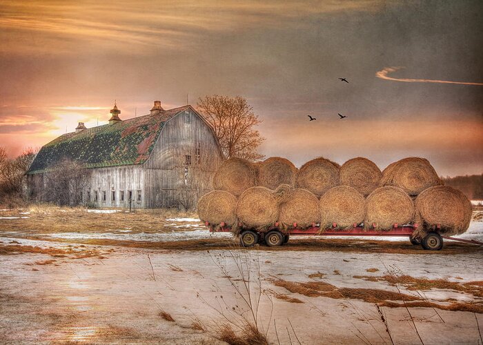 Barn Greeting Card featuring the photograph Clayton Sunset by Lori Deiter