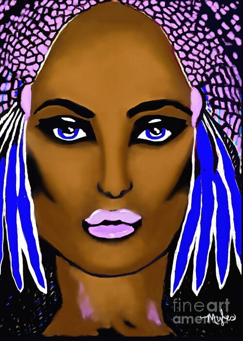 Cleopatra Greeting Card featuring the painting Cleopatra Queen of Egypt #2 by Saundra Myles