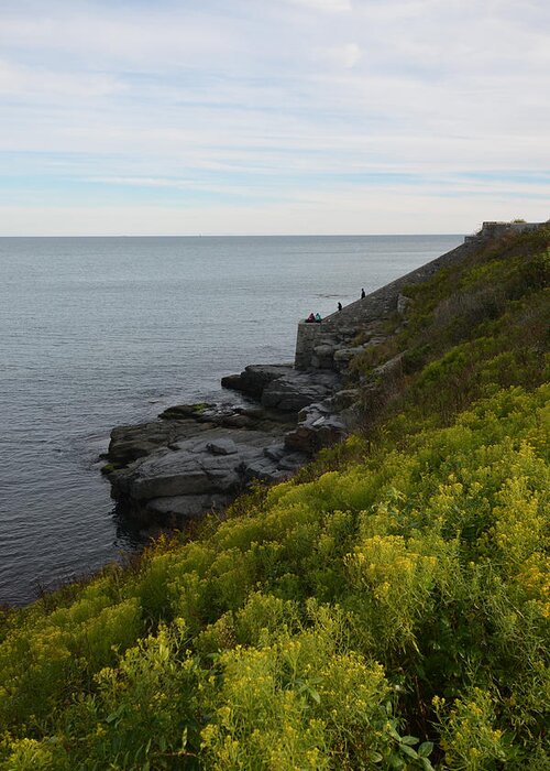 Cliff Walk Greeting Card featuring the photograph Cliff Walk Newport RI by Toby McGuire