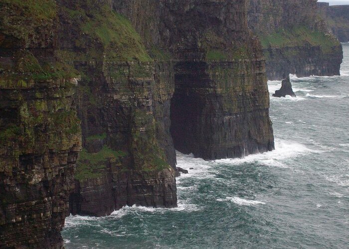 Ireland Greeting Card featuring the photograph Cliffs of Moher Ireland by Alan Lakin