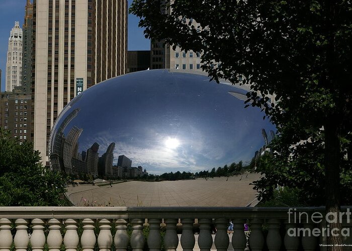 Cloud Gate Greeting Card featuring the photograph Cloud Gate by Tannis Baldwin