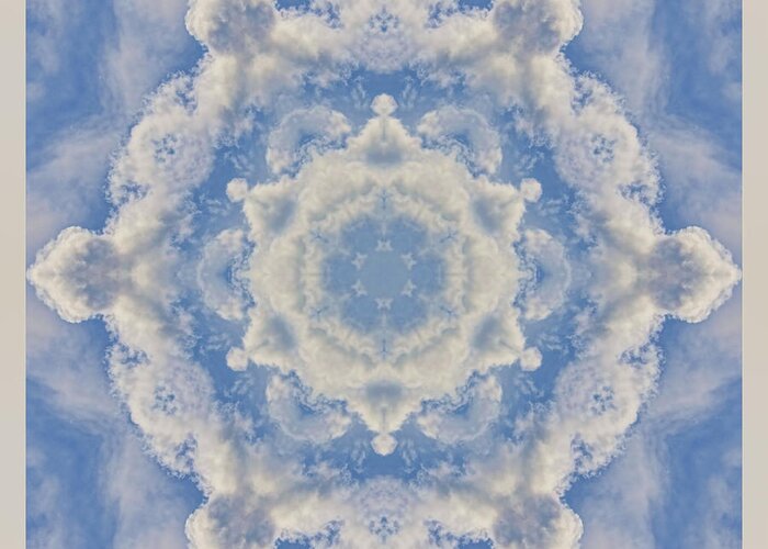 Clouds Greeting Card featuring the photograph Clouds Mandala by Beth Sawickie