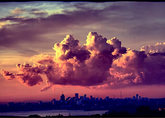 Sydney Greeting Card featuring the photograph Clouds rolling by Andrei SKY