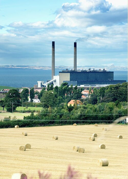 Coal Greeting Card featuring the photograph Coal-fired Power Station by Gustoimages/science Photo Library