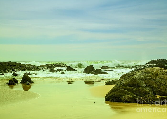 Water Greeting Card featuring the photograph Coastal Landscape of Sri Lanka by Gina Koch