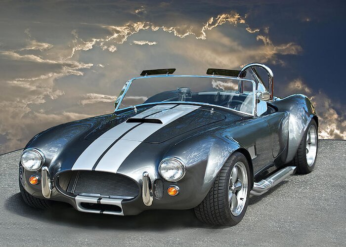 Auto Greeting Card featuring the photograph Cobra in the Clouds by Dave Koontz