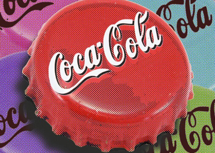 Coca-cola Greeting Card featuring the painting Coca-Cola Cap by Tony Rubino