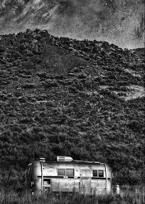 Airstream Greeting Card featuring the photograph Cold Nights Under The Milky Way 1 by Theresa Tahara