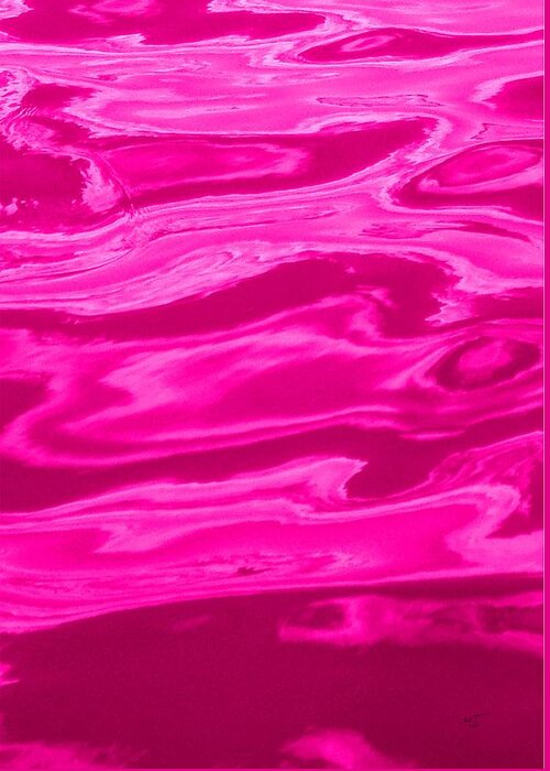 Multi Panel Greeting Card featuring the photograph Colored Wave Maroon Panel Two by Stephen Jorgensen