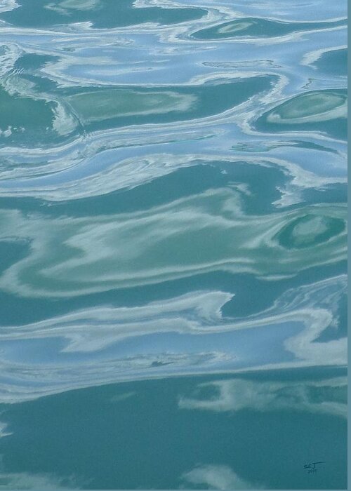 Multi Panel Greeting Card featuring the photograph Colored Wave Natural Panel Two by Stephen Jorgensen