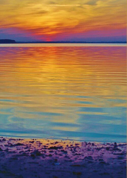 Beach Bum Pics Greeting Card featuring the photograph Colorful Lowtide Sunset by Billy Beck