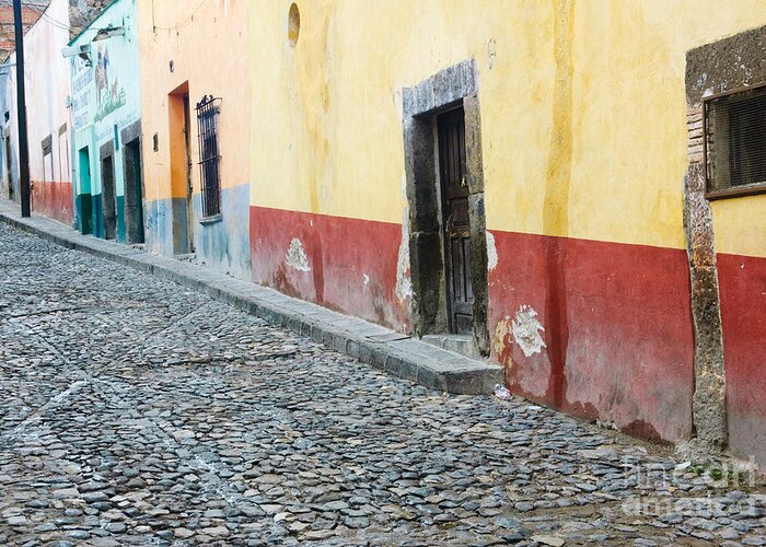 Color Greeting Card featuring the photograph Colorful Mexican town by Oscar Gutierrez