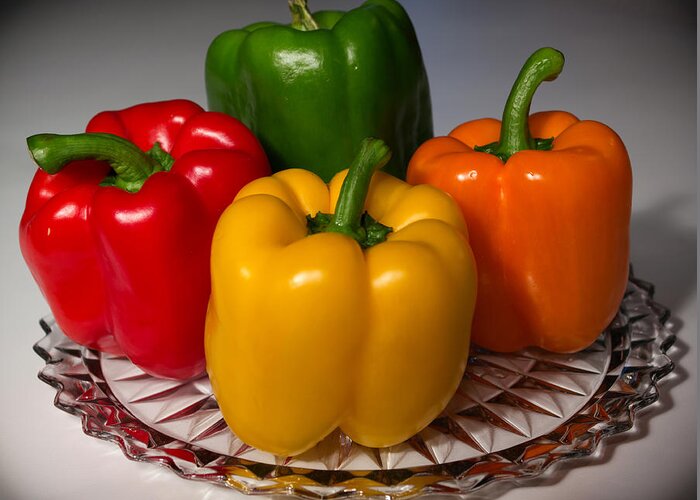 Bell Peppers Greeting Card featuring the photograph Colorful Platter by Shane Bechler